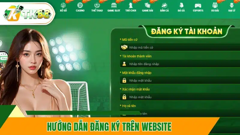 Hướng dẫn đăng ký trên website