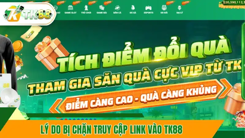 Lý do bị chặn truy cập link vào TK88