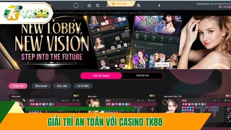 Giải trí an toàn với Casino TK88