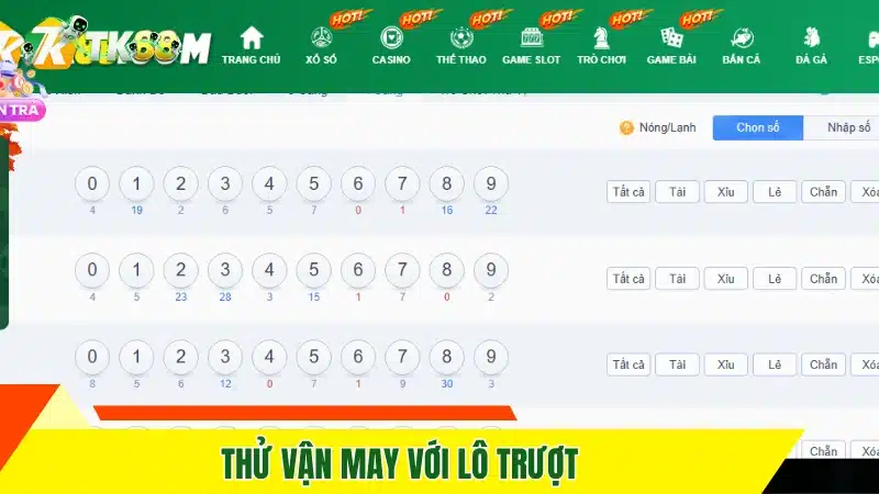 Thử vận may với lô trượt